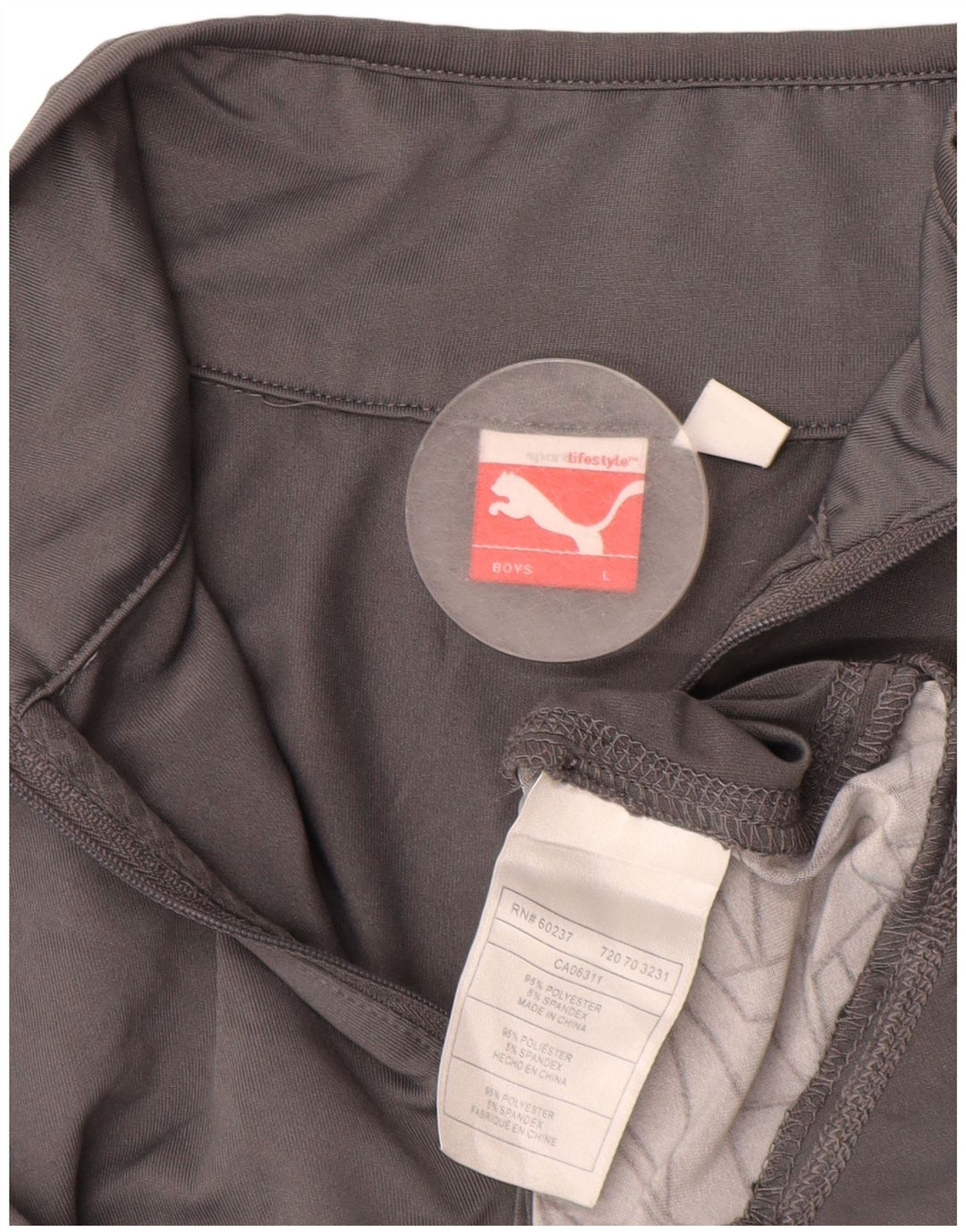 Trening PUMA pentru băieți, cu fermoar și gât, cu pulover, 11-12 ani, mare, gri