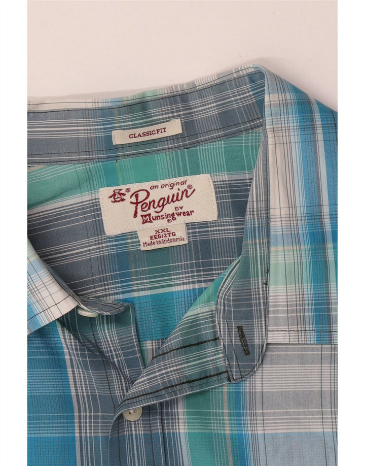 Cămașă pentru bărbați Penguin Classic Fit 2XL Blue Check
