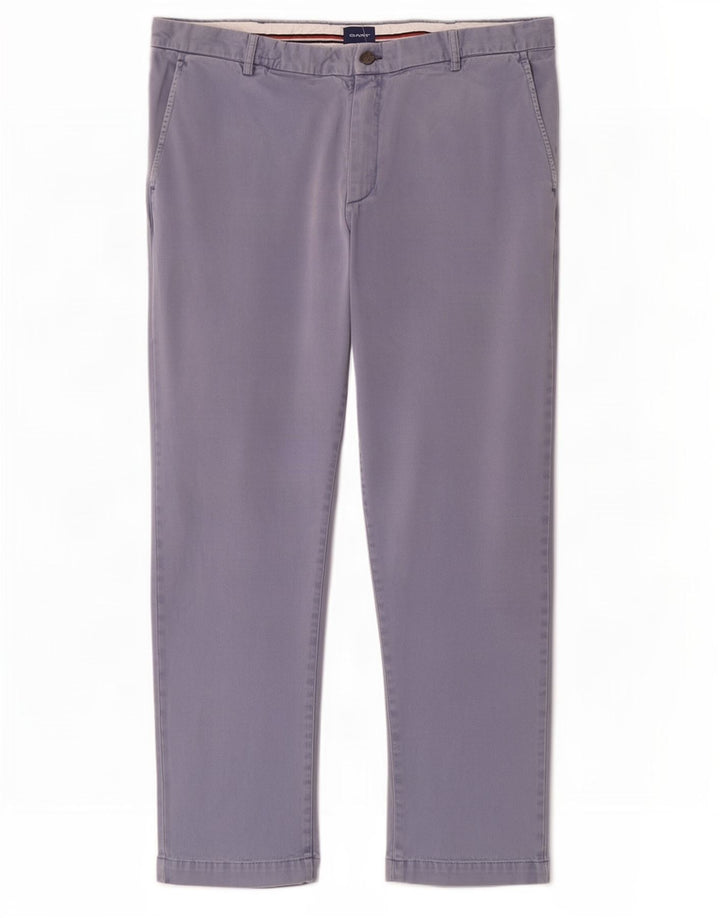 Pantaloni chino obișnuiți drepti pentru bărbați Gant W36 L30 albastru