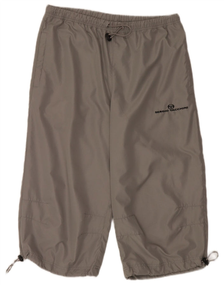 Sergio Tacchini Pantaloni de trening Capri pentru bărbați, gri mediu, poliester