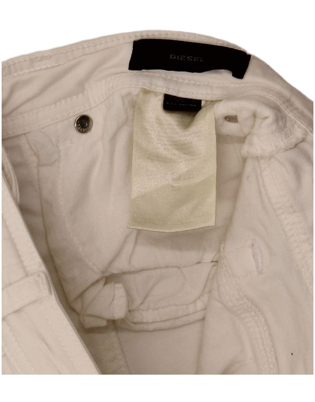 Pantaloni scurți din denim pentru femei Diesel W28 Medium White