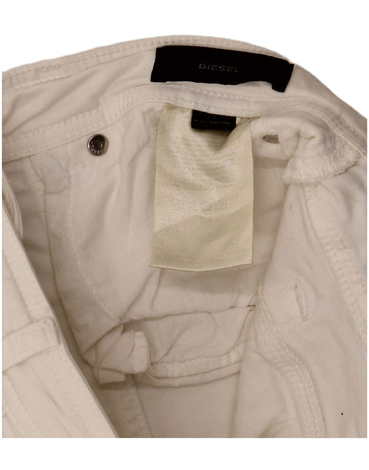 Pantaloni scurți din denim pentru femei Diesel W28 Medium White