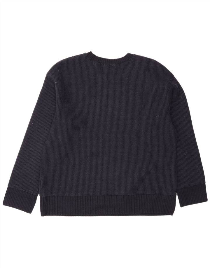 Pulover pentru bărbați Zara, cu decolteu, mic, bleumarin, viscoză
