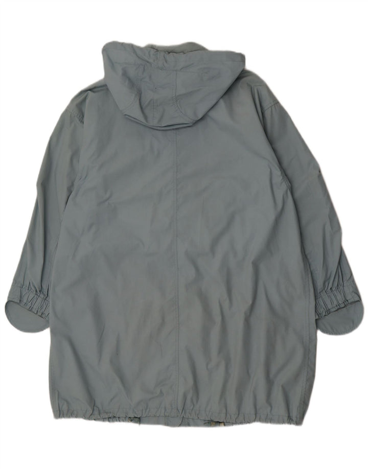 Jachetă vintage cu glugă pentru femei UK 18 XL Albastru