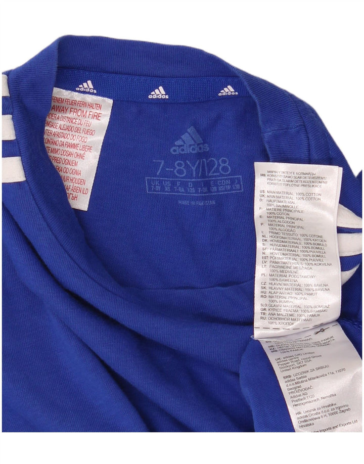 Tricou Băieți Adidas Top 7-8 Ani Bumbac Albastru