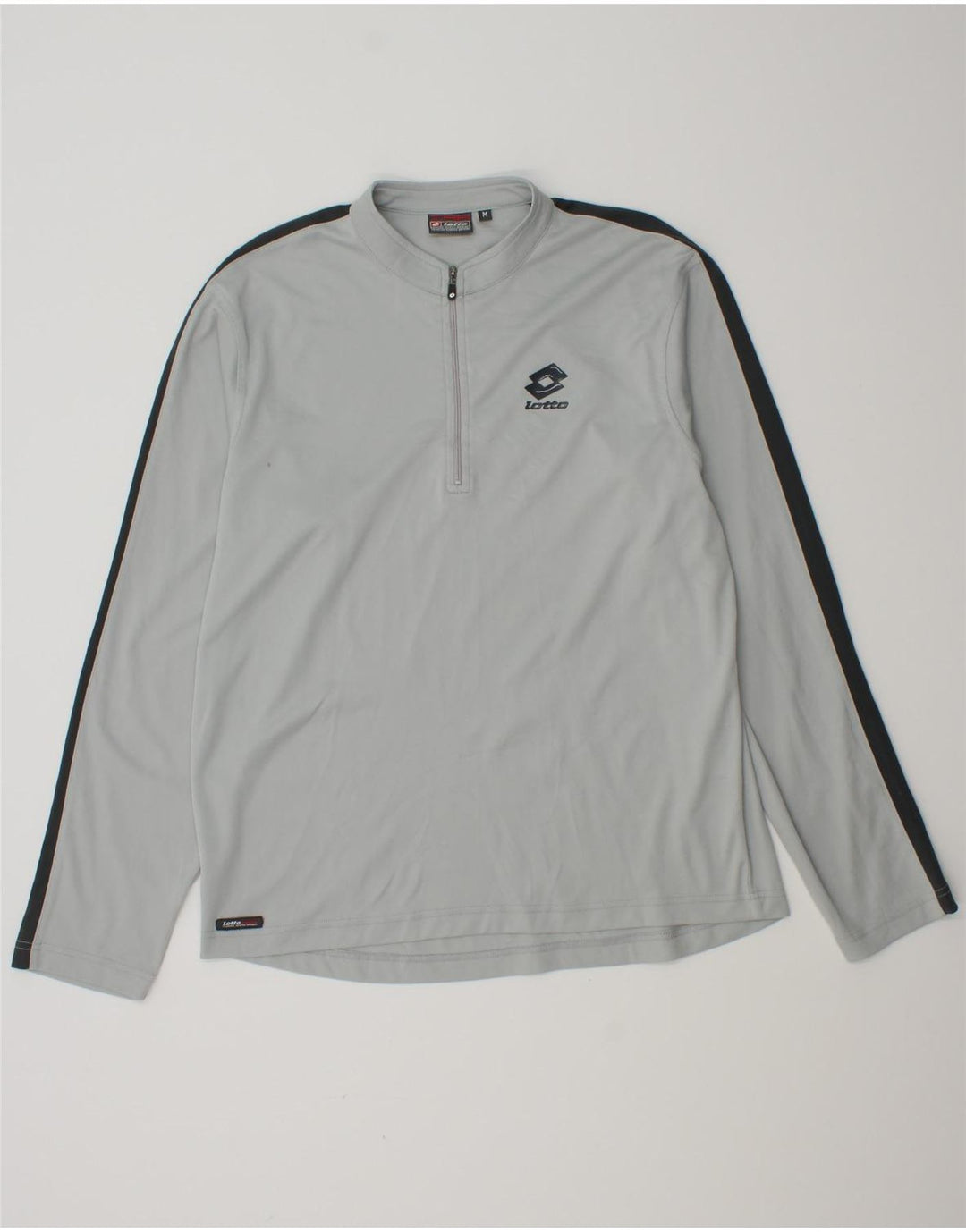 Top de trening Lotto pentru bărbați, cu fermoar, cu gât, colorat, gri mediu