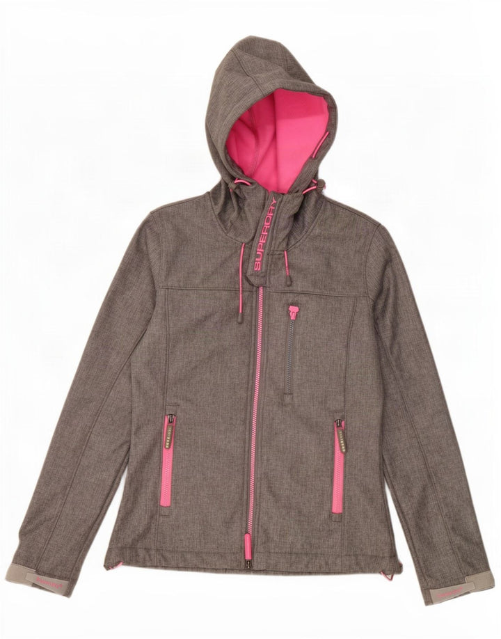 Superdry Windtrekker Graphic Windbreaker Jachetă pentru femei UK 10 Small Gri