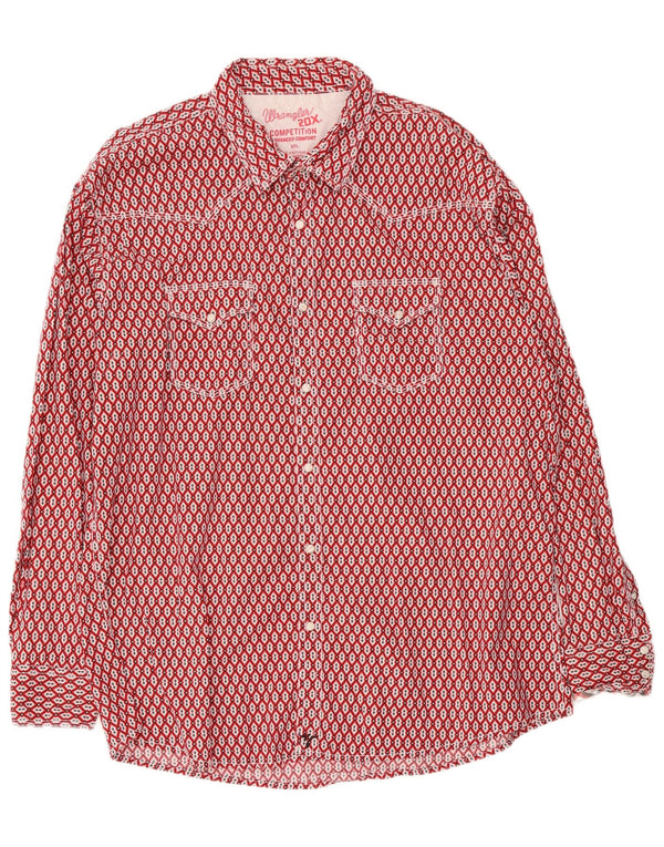 Cămașă pentru bărbați Wrangler 2XL bumbac geometric roșu