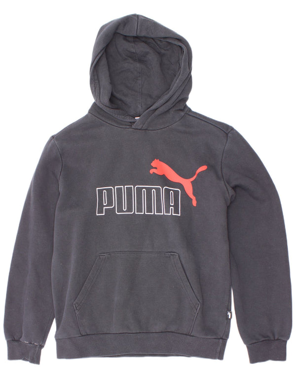 Pulover Puma pentru băieți cu grafică, 11-12 ani, bumbac, albastru bleumarin