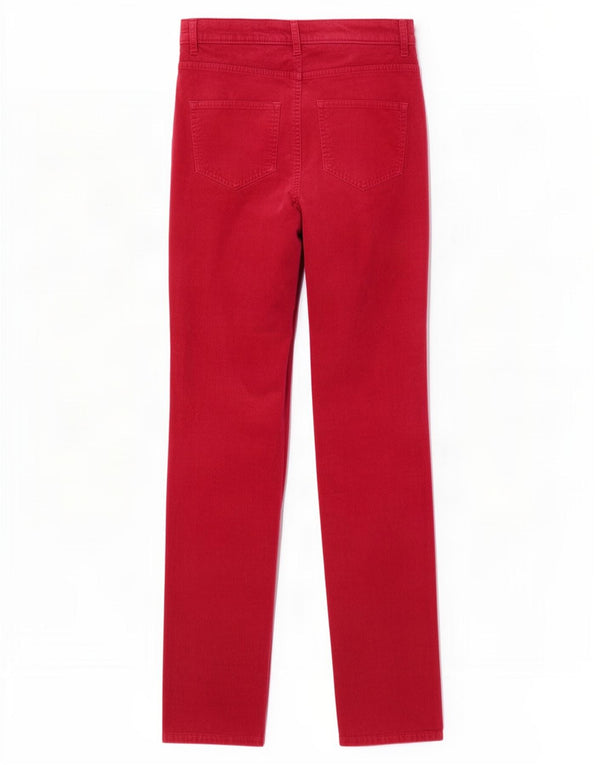 Pantaloni drepti din velur pentru femei Marks & Spencer UK 8 Small W26 L29 Red