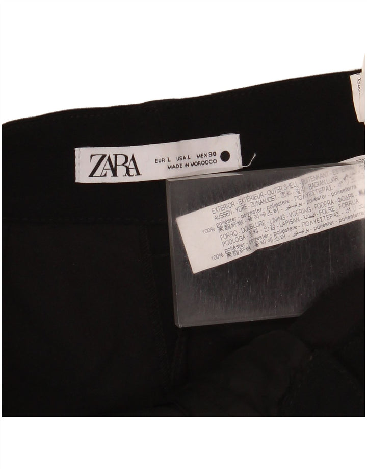 Pantaloni chino pentru femei Zara, mari L32 L32, poliester negru