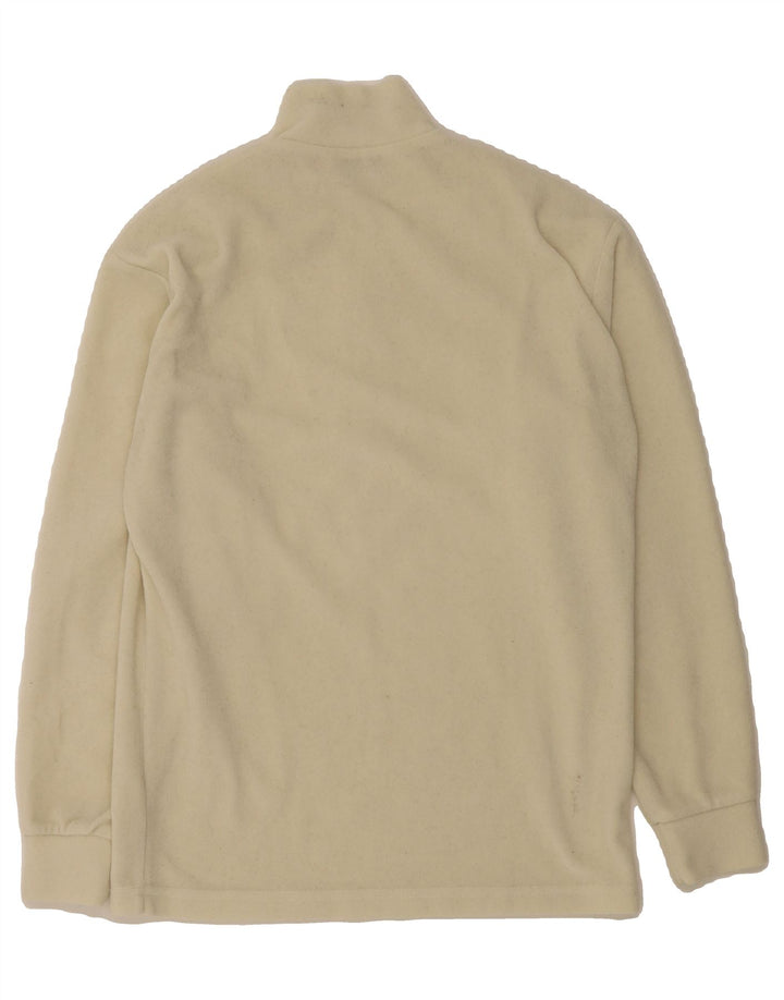 FILA Mens Zip Neck Fleece Jumper IT 46 Small Off White Polyester Vintage Fila and Second-Hand Fila from Messina Hembry 