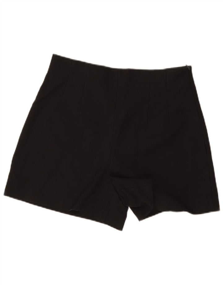 Pantaloni scurți casual pentru femei cu talie înaltă Zara Medium W30 Poliester negru