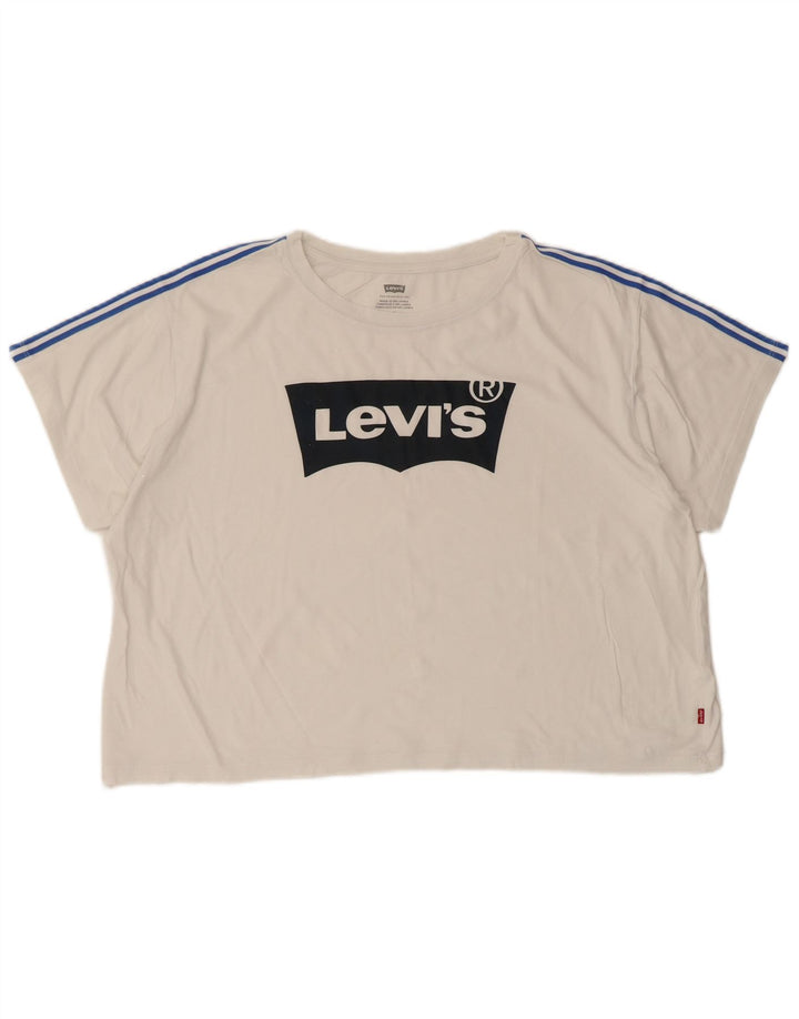 Tricou cu grafic supradimensionat pentru femei Levi's Top UK 14 Medium White