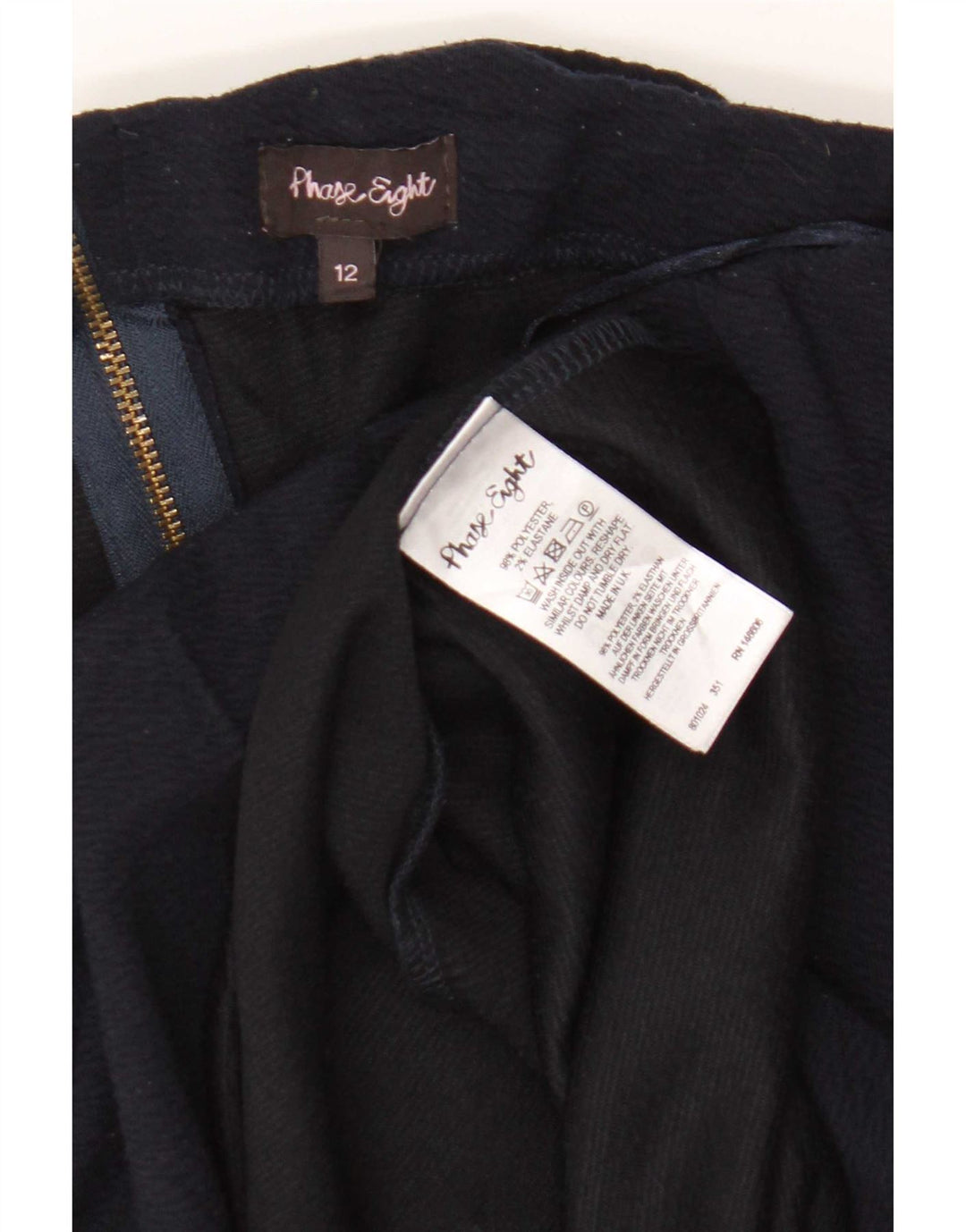 Fusta dreaptă pentru femei Phase Eight UK 12 Medium W32 Poliester bleumarin