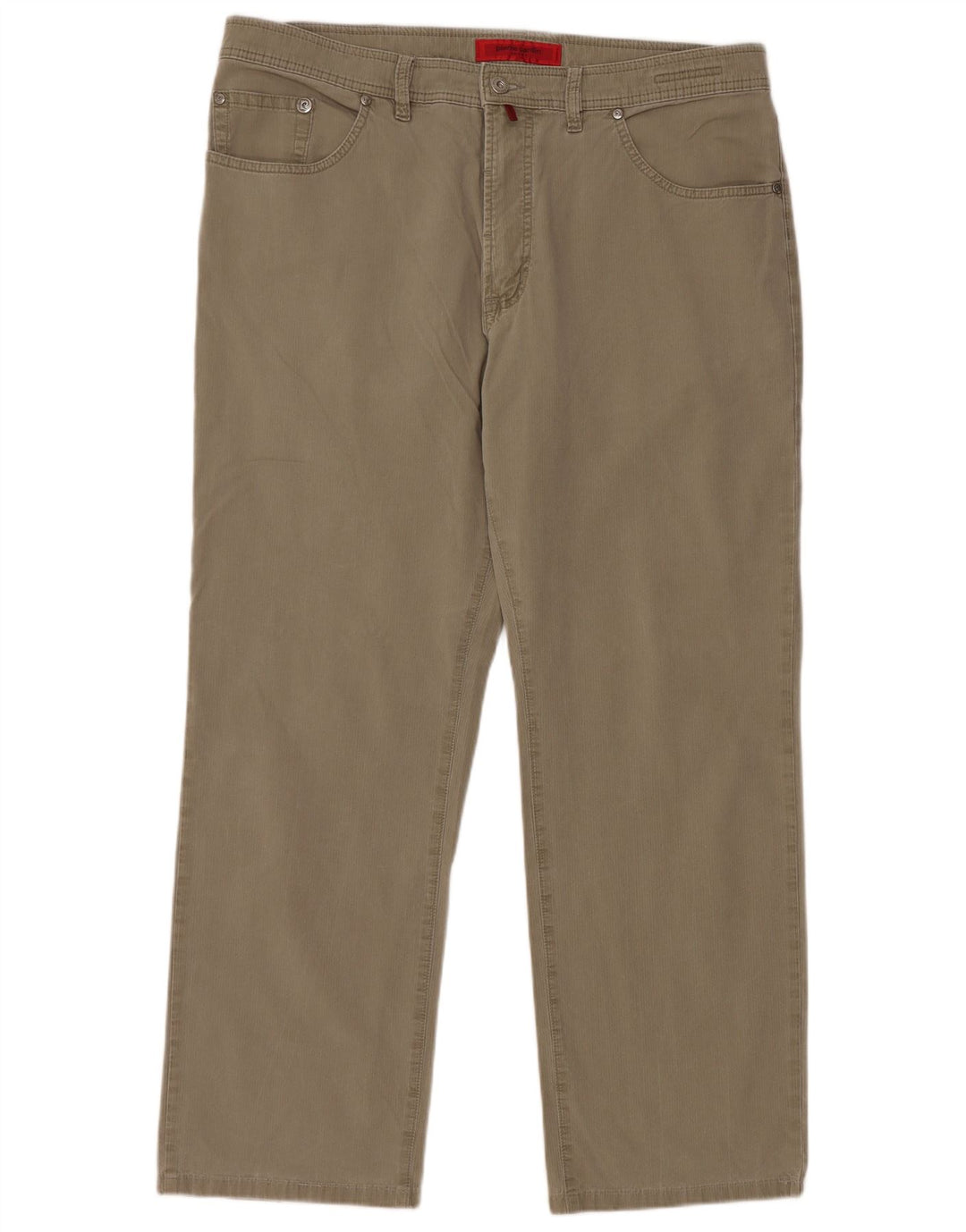 PIERRE CARDIN Pantaloni casual drepti pentru bărbați W40 L30 bumbac verde