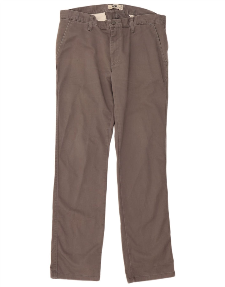 Pantaloni chino drepti pentru bărbați Vans W34 L33 bumbac gri