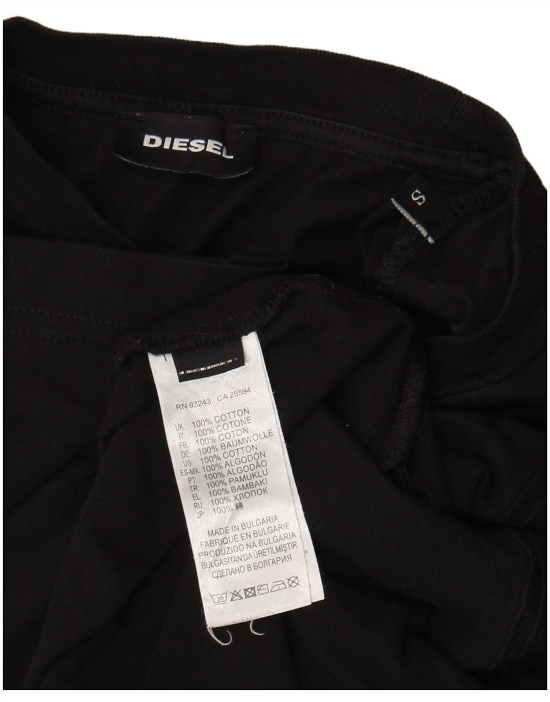 Tricou grafic pentru bărbați Diesel Top mic, negru, bumbac