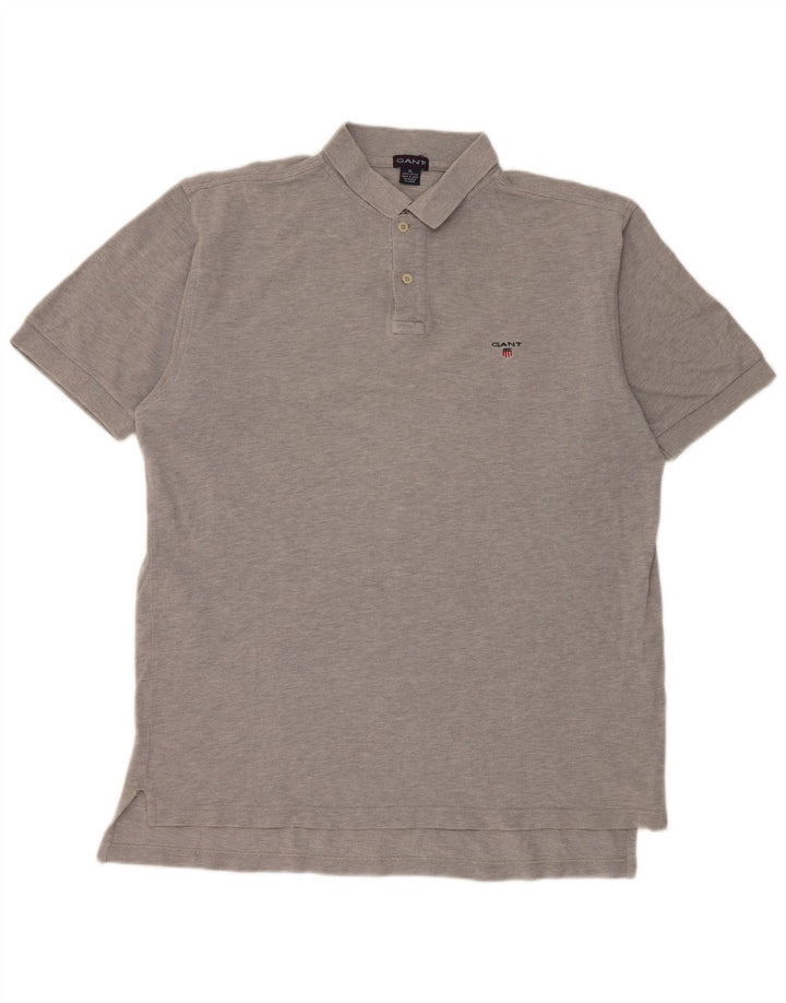 Cămașă polo pentru bărbați Gant XL bumbac gri
