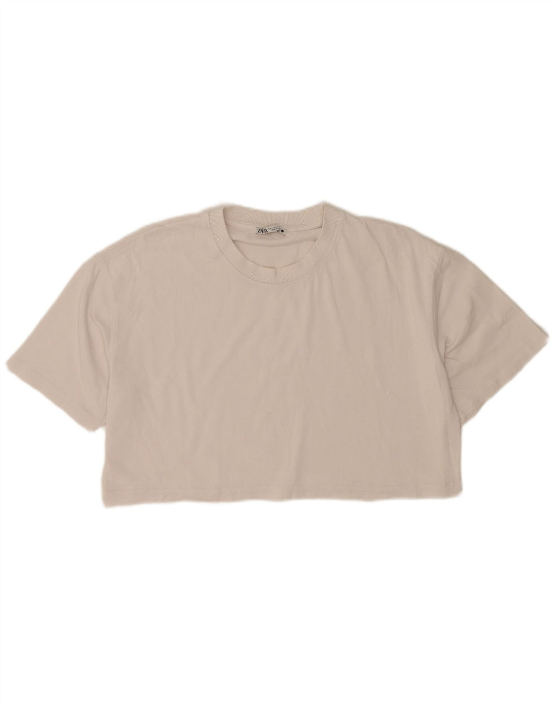 Tricou supradimensionat pentru femei Zara UK 14 Medium White