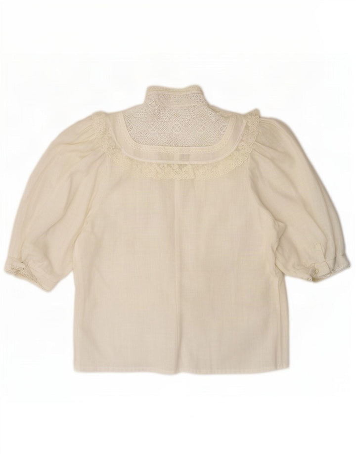 Bluză cămașă cu volane în față pentru femei Golden Gate IT 44 Medium White