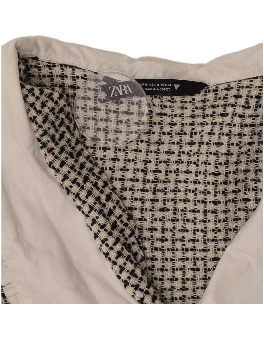 Bluză cămașă pentru femei Zara UK 12 Medium Black Flecked