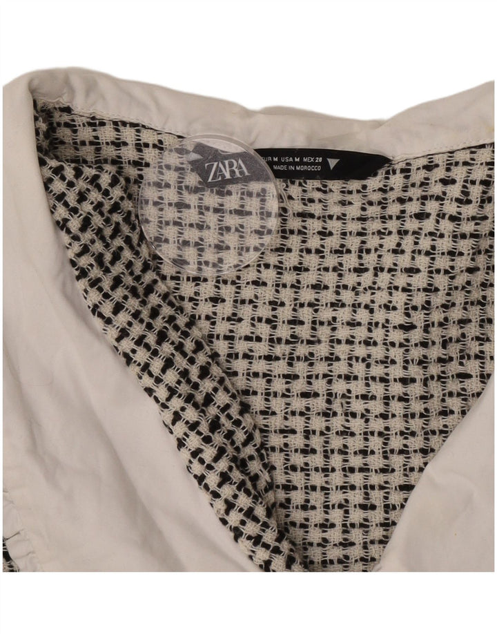 Bluză cămașă pentru femei Zara UK 12 Medium Black Flecked