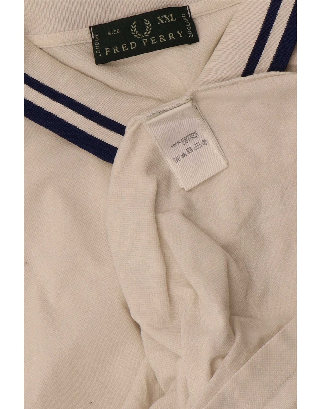 Cămașă polo Fred Perry pentru bărbați, bumbac cu dungi albe 2XL