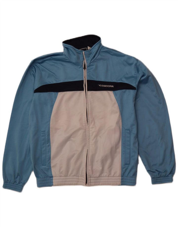 Jachetă de trening pentru bărbați Diadora UK 40, albastru mediu, poliester color bloc
