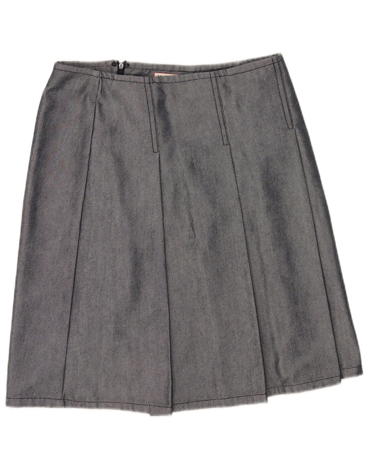 Max & Co. Fusta plisată pentru femei UK 12 Medium W30 Bumbac bleumarin