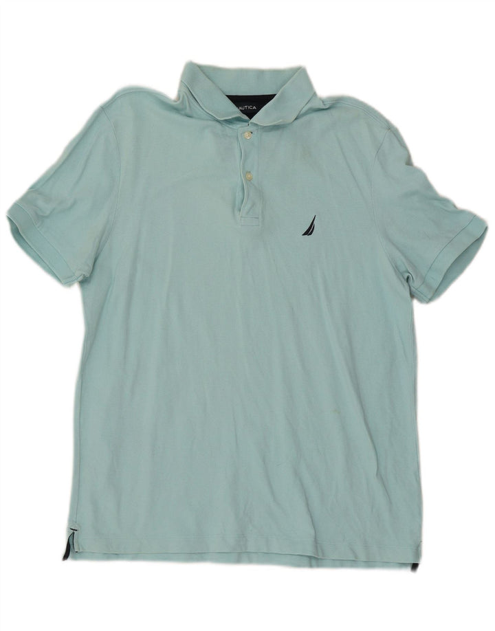 Tricou polo Nautica pentru bărbați, bumbac turcoaz mare