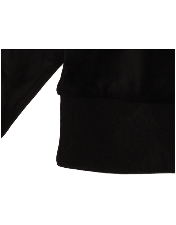 Pulover pentru femei Ellesse Crop Velour Zip Hoodie UK 12 Poliester mediu negru