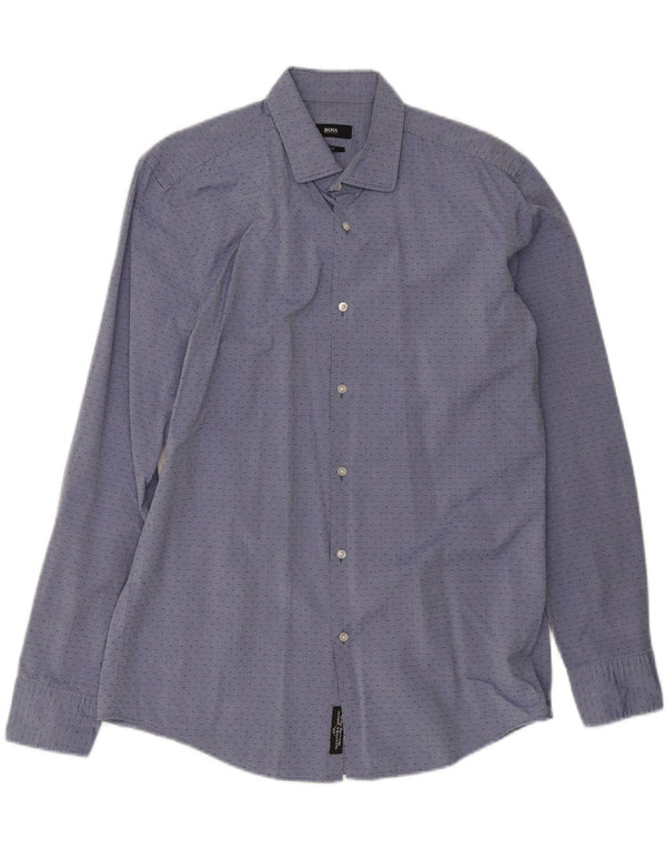 Cămașă pentru bărbați Hugo Boss Slim Fit Mărimea 15 3/4 40 Medium Blue Spotted