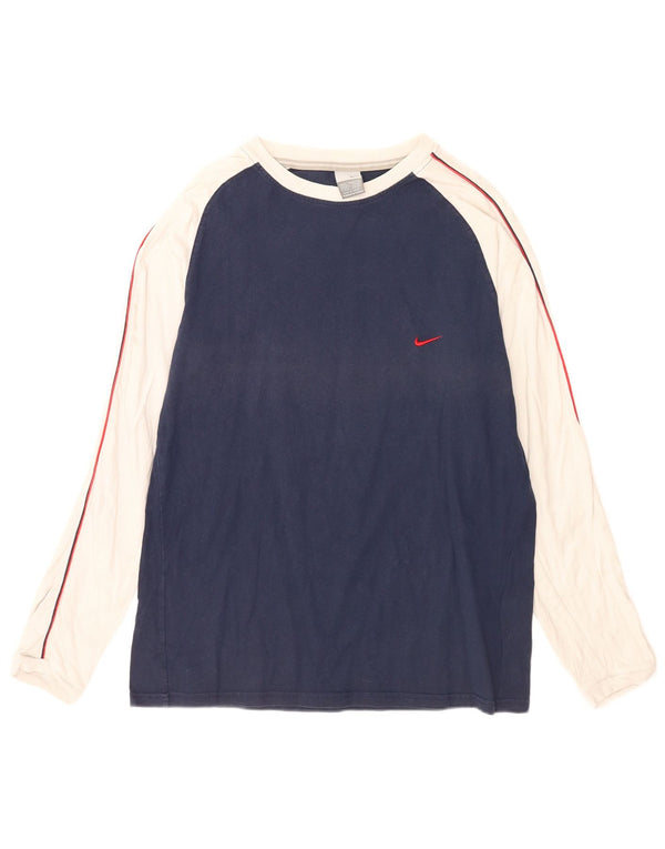 Top cu mânecă lungă pentru bărbați Nike Marea Britanie 42/44, mare, bleumarin, color block