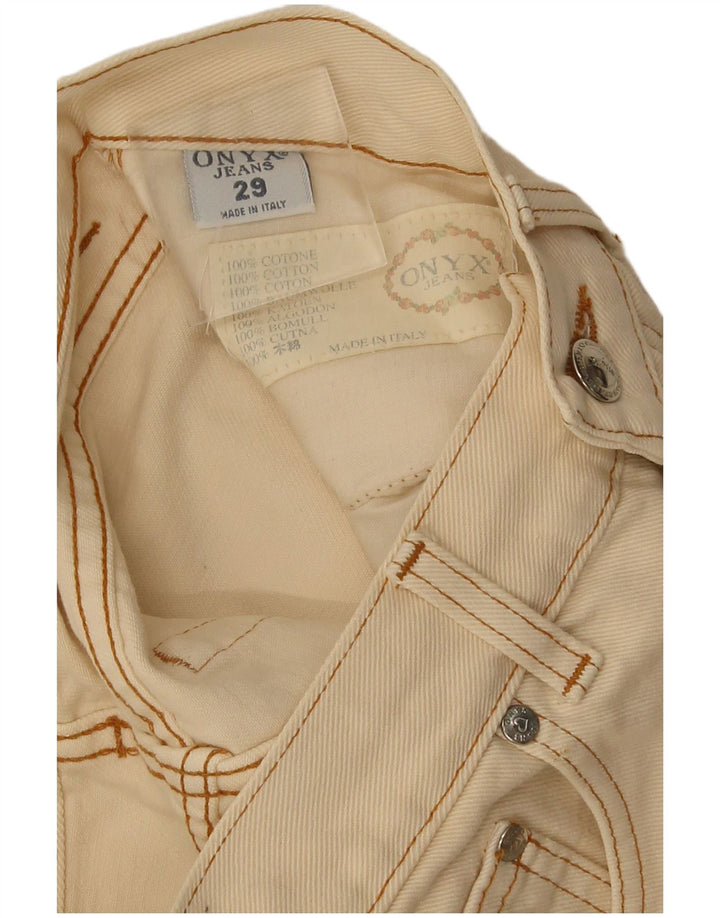 Blugi subțiri pentru femei Onyx W29 L29 bumbac bej