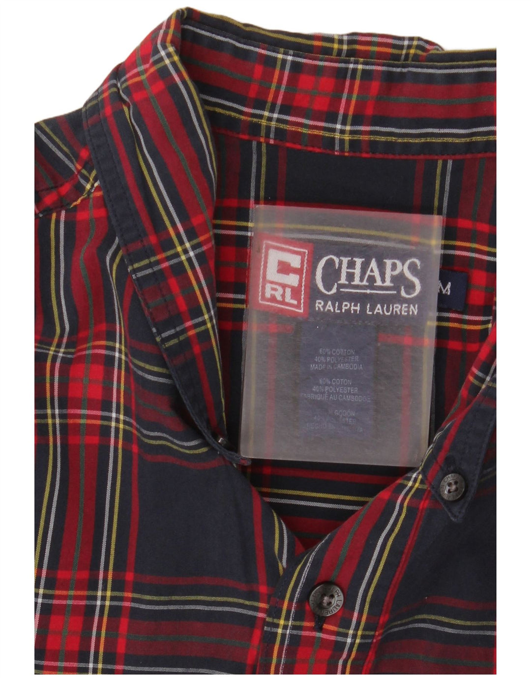 Cămașă pentru bărbați Chaps Ralph Lauren, bumbac cu carouri, albastru bleumarin mediu