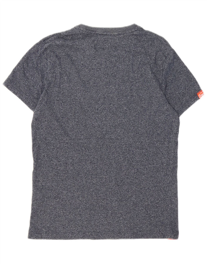 Tricou pentru bărbați Superdry Top mic din bumbac cu pete albastru bleumarin