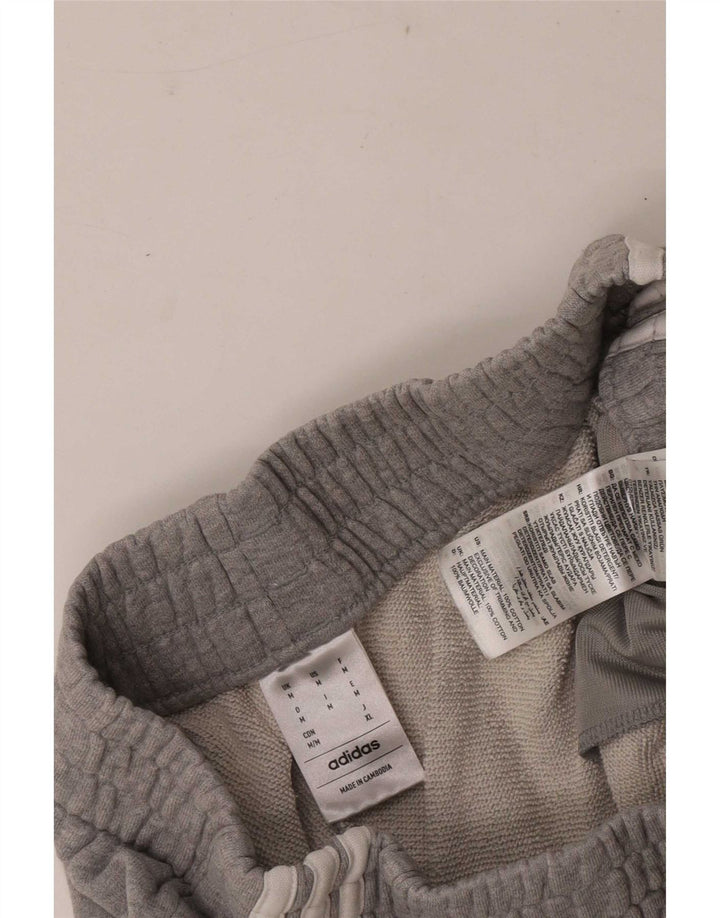 Pantaloni scurți sport Adidas pentru bărbați, bumbac cu pete gri medii