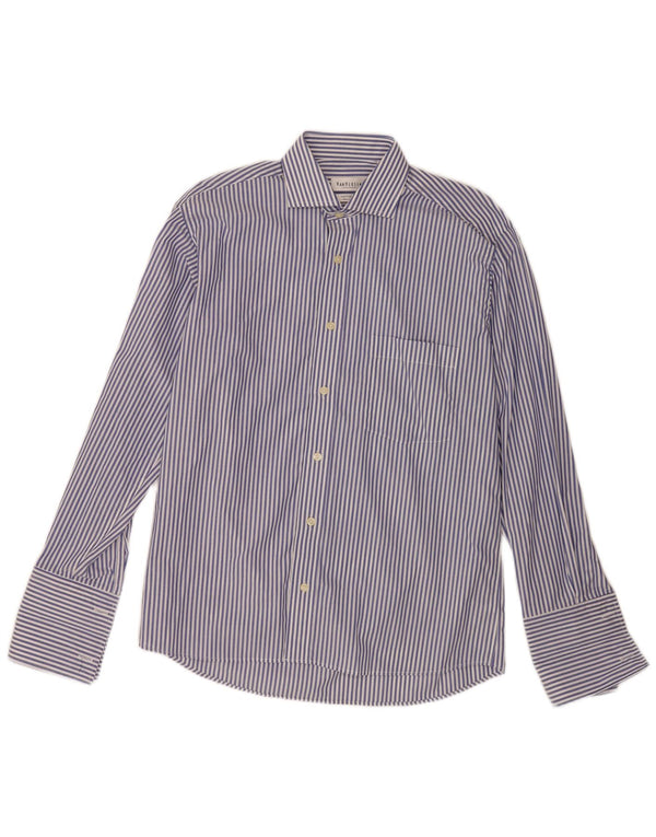 Cămașă formală pentru bărbați Van Heusen Mărimea 39 15 1/2 Bumbac cu dungi albastre medii