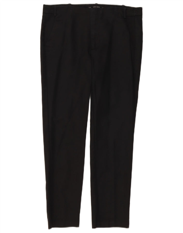 Pantaloni chino slim pentru femei ZARA EU 38 Mici L28 L27 Negri