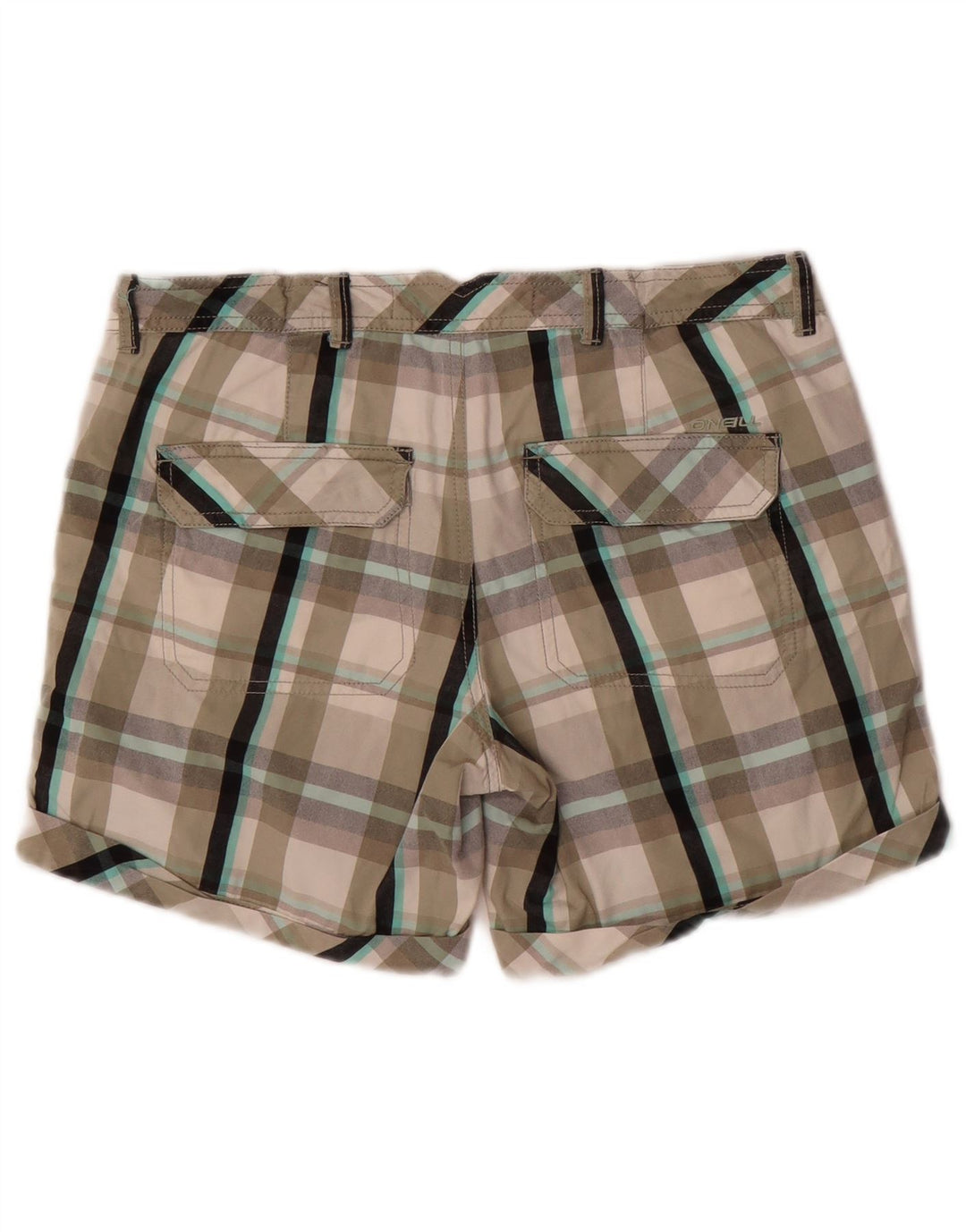 Pantaloni scurti chino pentru femei O'NEILL W26, bumbac cu carouri mici, gri