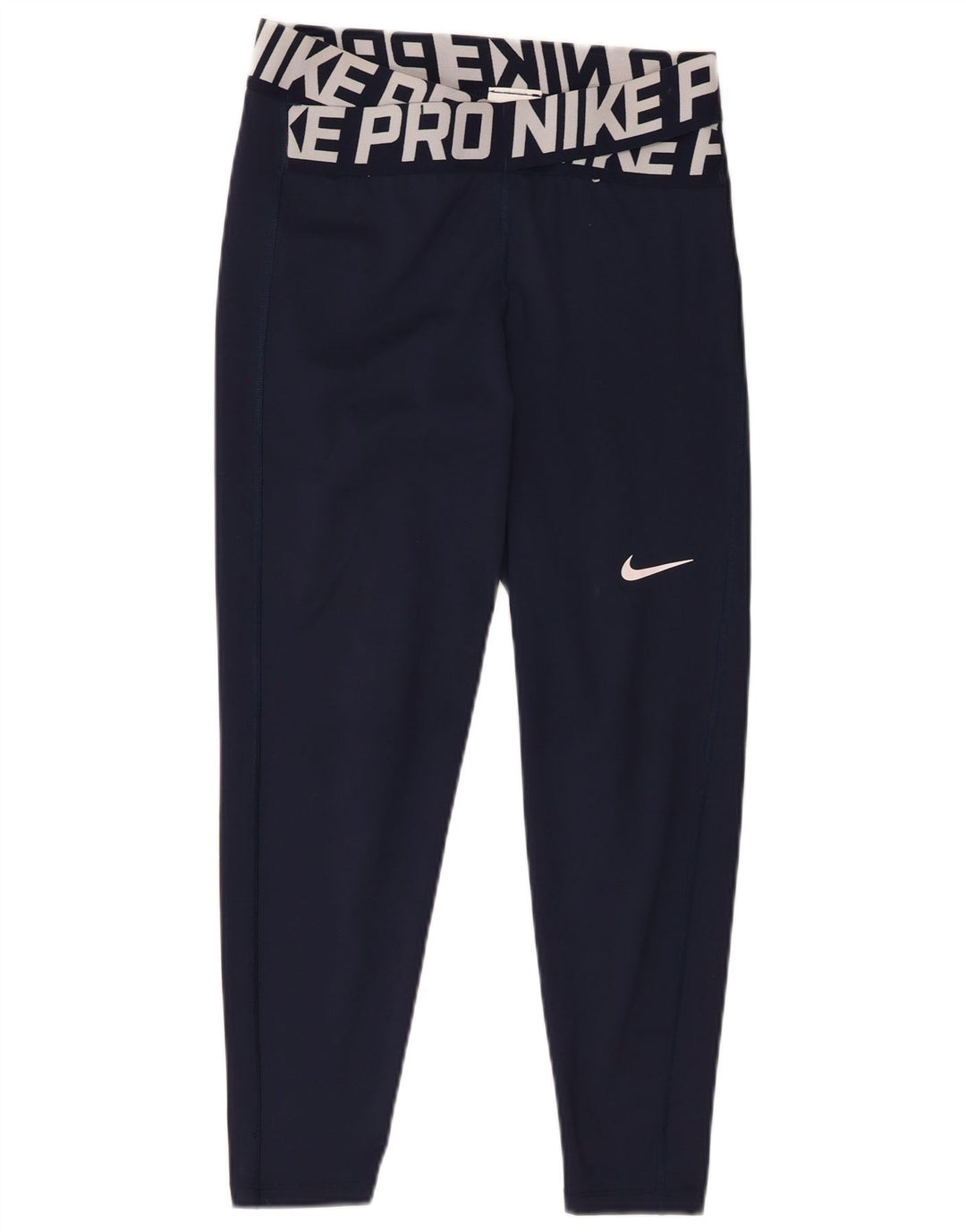 Leggings cu grafice Nike Dri Fit pentru femei UK 14 Poliester mediu albastru bleumarin