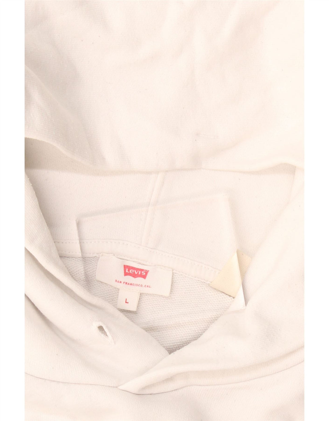 Pulover cu capotă cu grafică LEVI'S pentru femei UK 16 Large White