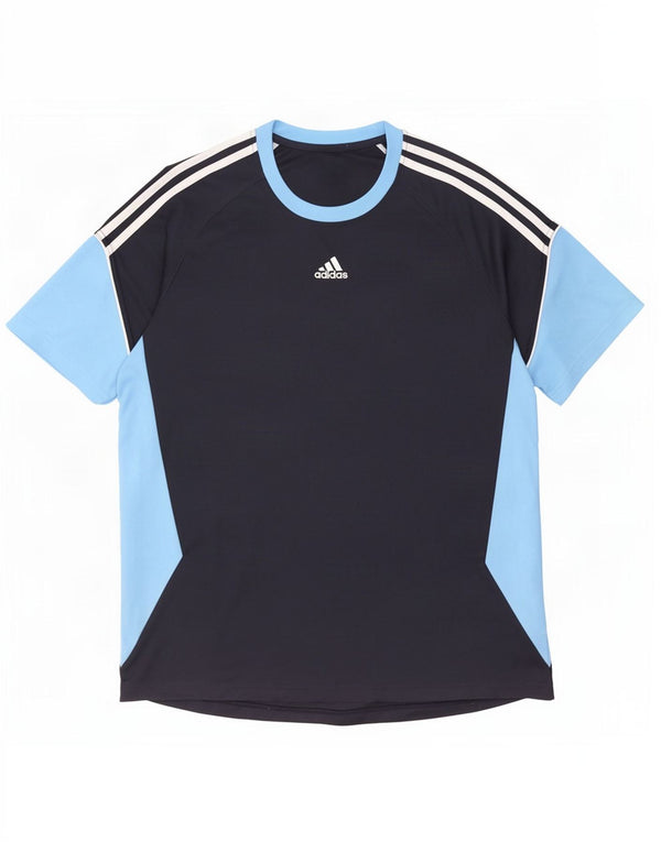 Tricou pentru bărbați Adidas Top UK 46/48 XL Bleumarin Poliester color bloc