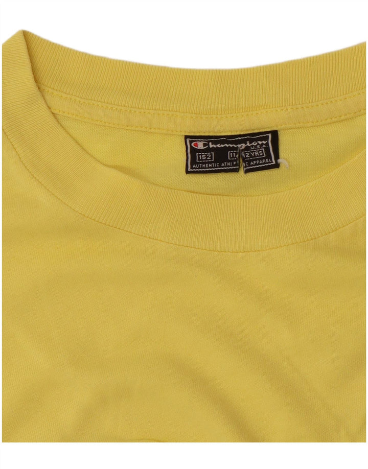 Tricou grafic Champion pentru băieți Top 11-12 ani galben