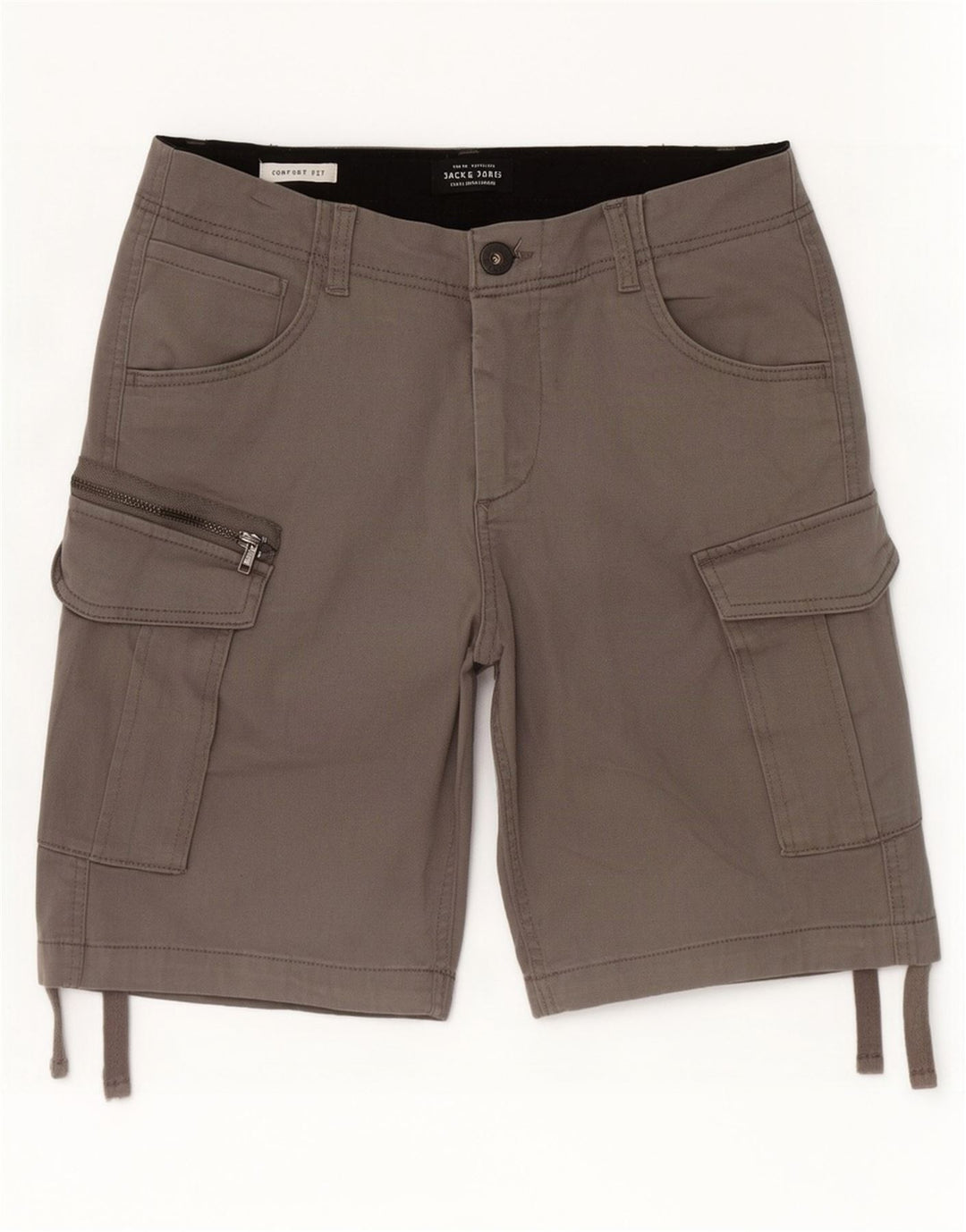 Pantaloni scurti cargo Jack & Jones Comfort Fit pentru bărbați, mici W29, bumbac gri