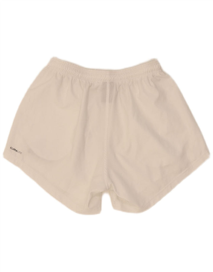 Pantaloni scurți sport Climalite Adidas pentru femei UK 12 Poliester alb mediu