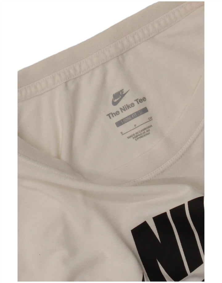 Tricou cu grafic supradimensionat pentru femei Nike Top UK 10 Small Off White