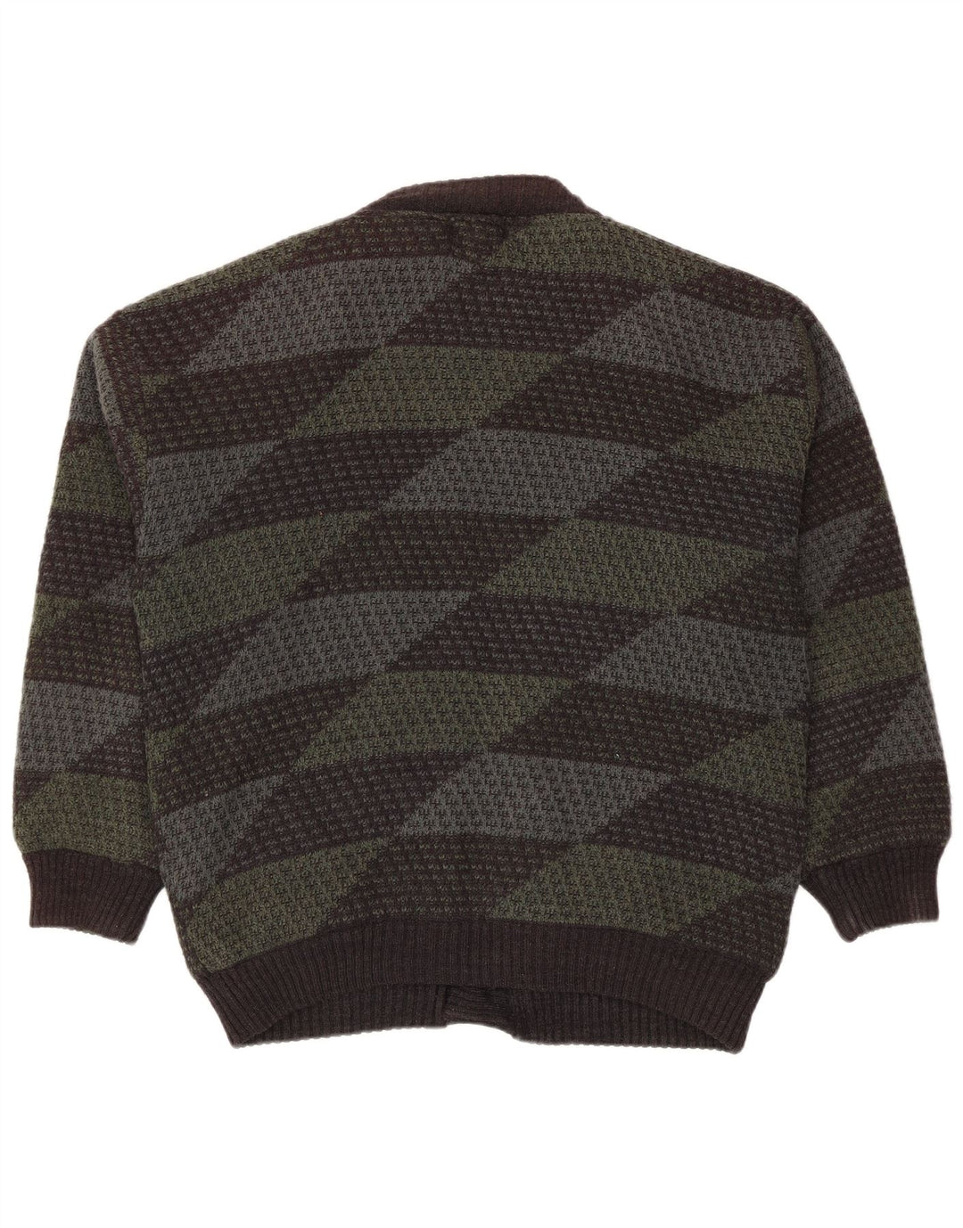 Mark Adam Pulover Cardigan Bărbați IT 48/50 Verde Mediu Geometric Poliacrilic