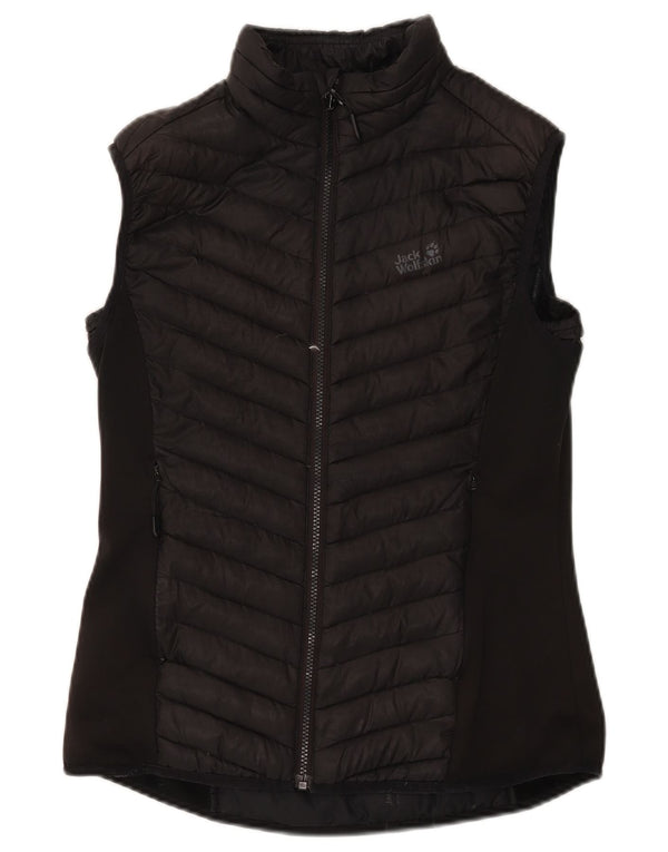 Jack Wolfskin Gilet căptușit pentru femei UK 12 Poliester mediu negru